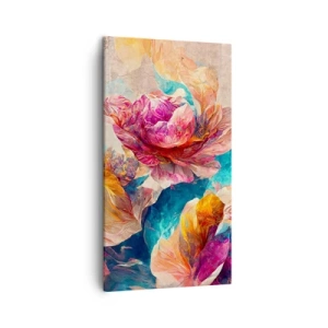 Cuadro sobre lienzo - Impresión de Imagen - El colorido esplendor de un ramo - 45x80 cm