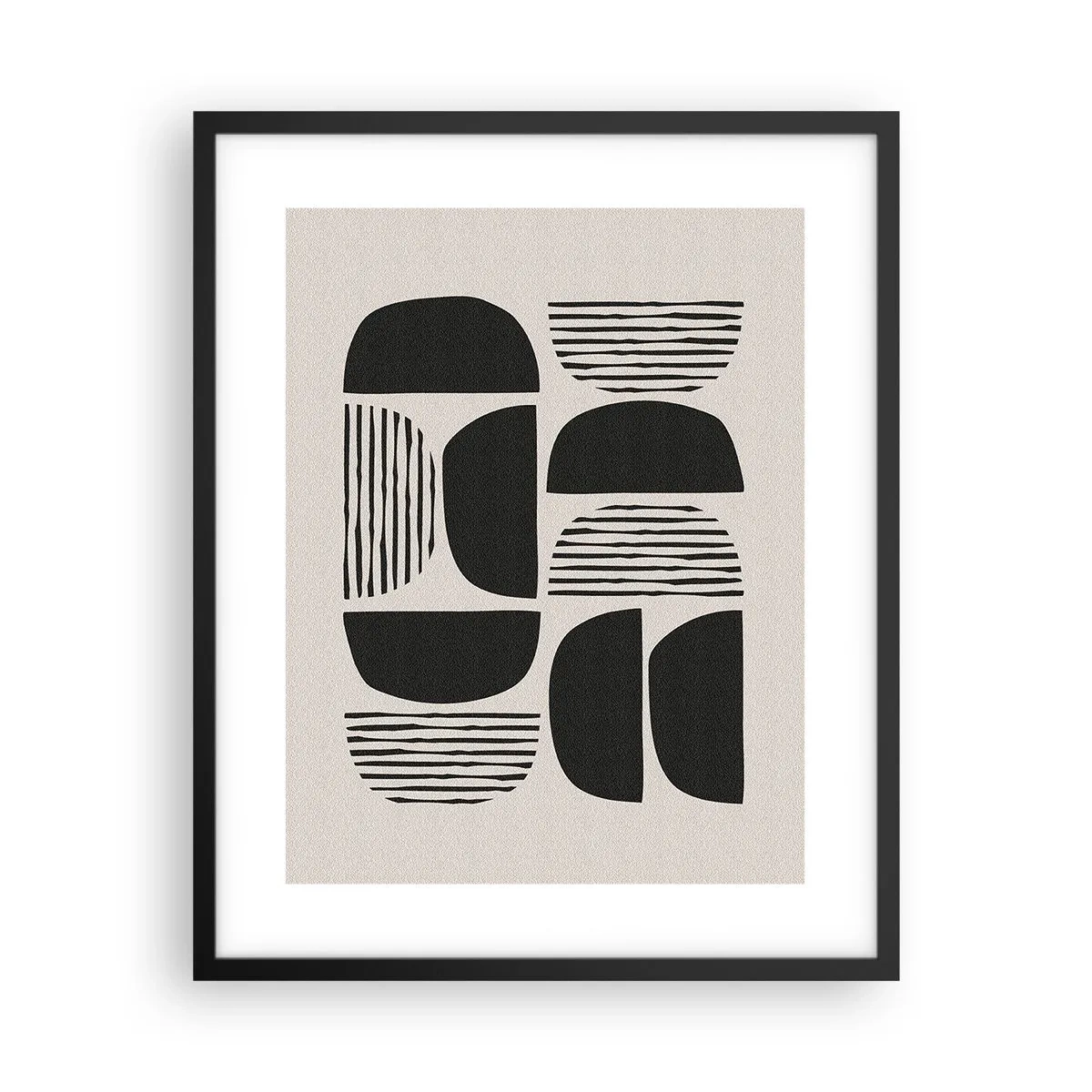 Póster en marco negro - Arreglos a medias - 40x50 cm