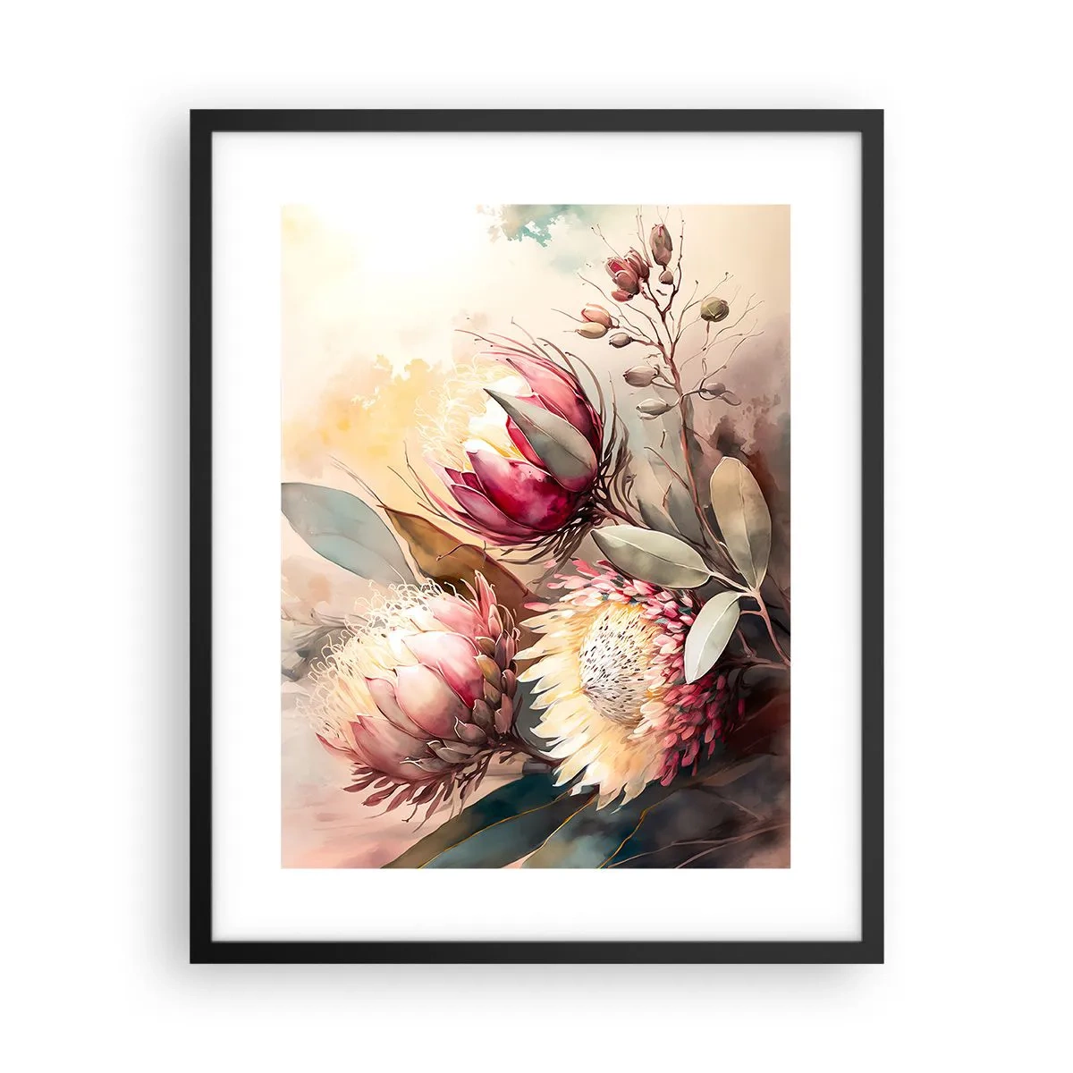 Póster en marco negro - De perfil y de frente - 40x50 cm