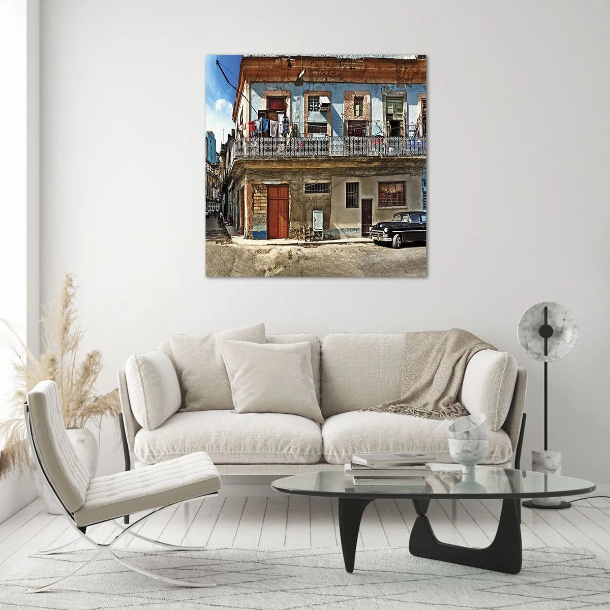 Cuadro sobre vidrio - Impresiones sobre Vidrio - Ambiente hawaiano - 60x60 cm