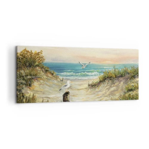 Cuadro sobre lienzo - Impresión de Imagen - Un retiro ventoso - 100x40 cm