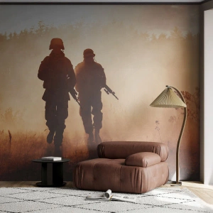 Fotomural Autadhesivo Deluxe Sticker - Llamada del deber - Soldado, Rifle, Militar - 100x70 cm