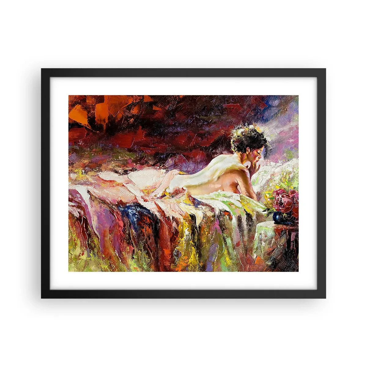 Póster en marco negro - Una Venus reflexiva - 50x40 cm