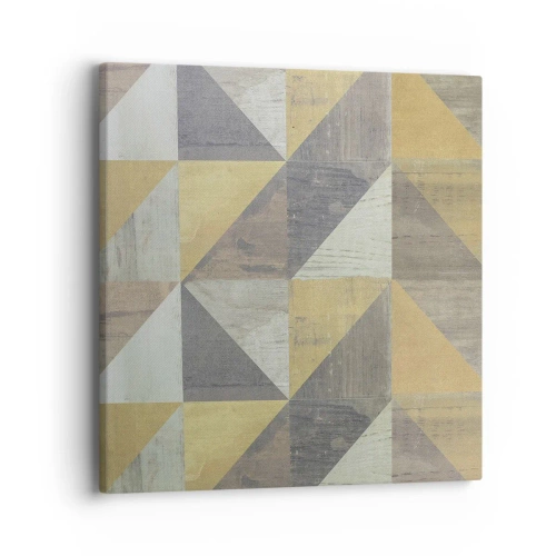 Cuadro sobre lienzo - Impresión de Imagen - El arte de los triángulos - 40x40 cm