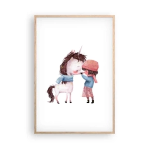 Póster en marco roble claro - Un cuento de invierno - 61x91 cm