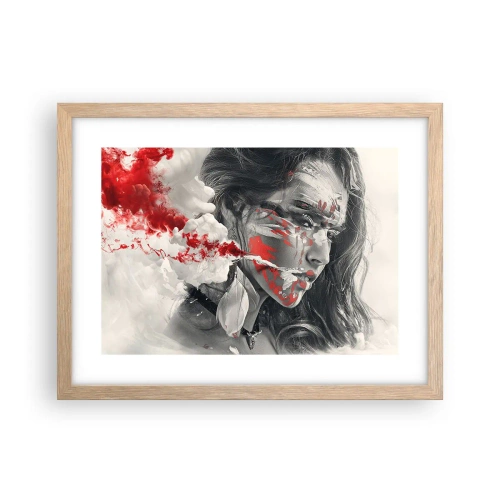 Póster en marco roble claro - En los humos del absurdo - 40x30 cm