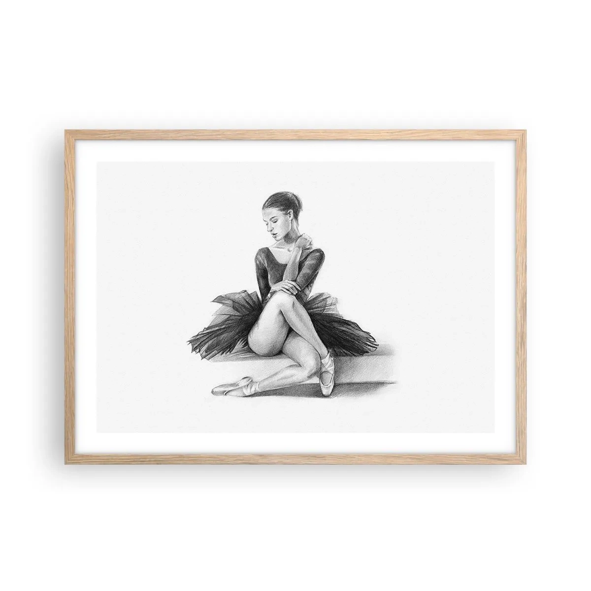Póster en marco roble claro - Amante de la danza - 70x50 cm