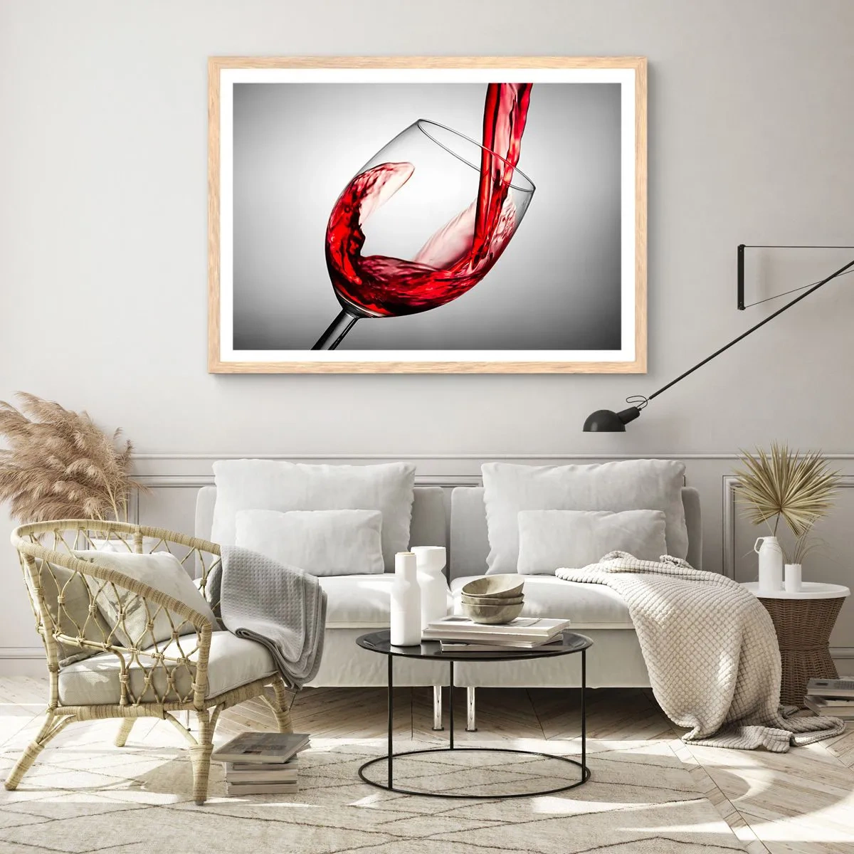 Póster en marco roble claro - Color - Movimiento - Sonido - 40x30 cm