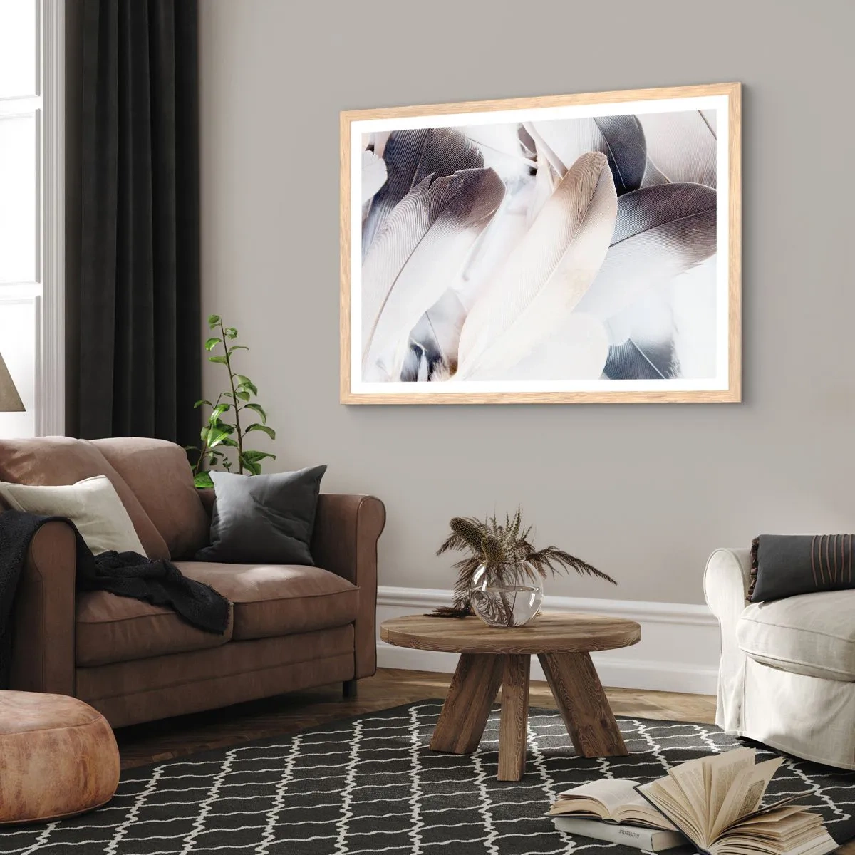 Póster en marco roble claro - Casi angelical - 91x61 cm