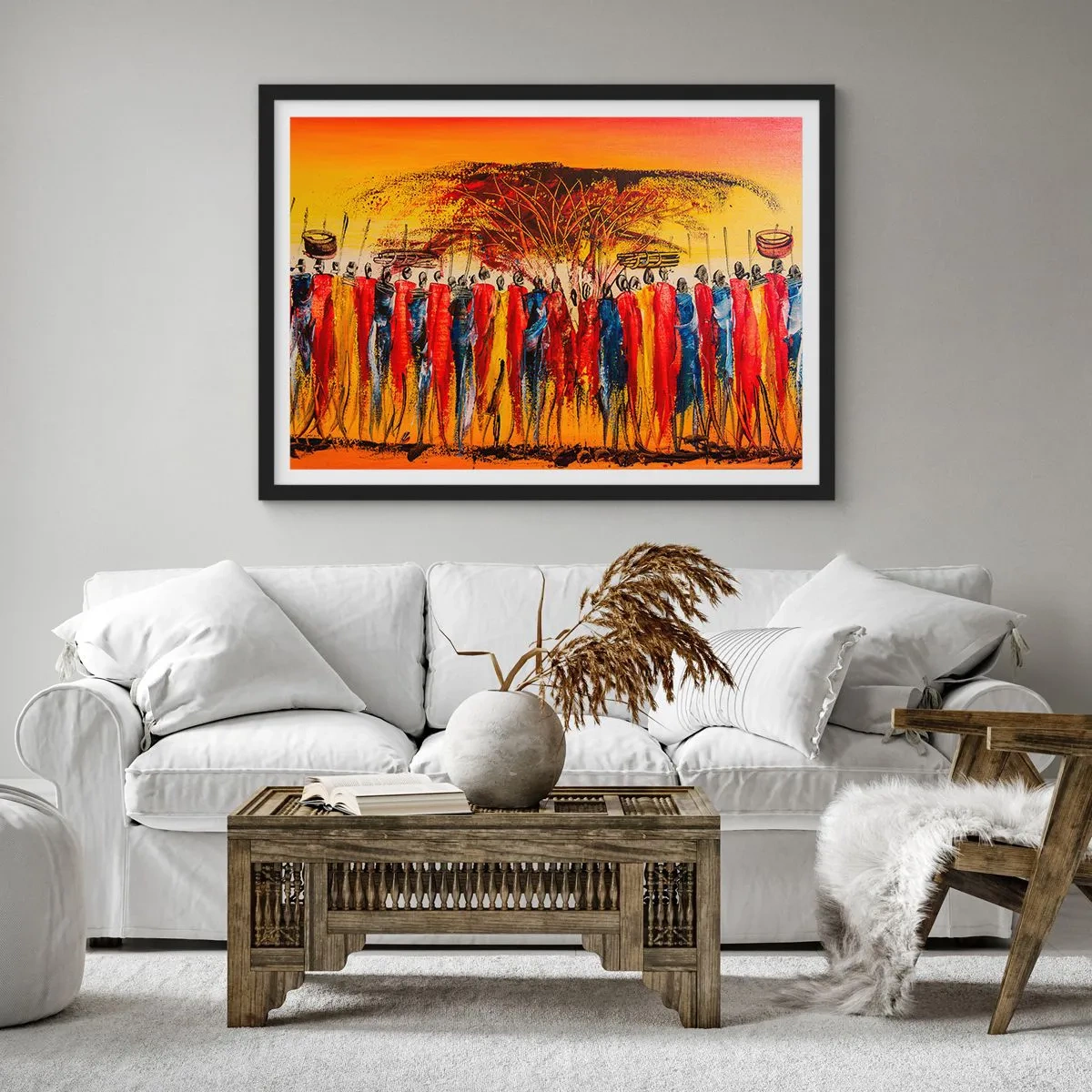 Póster en marco negro - Allí, allí, allí van - 91x61 cm