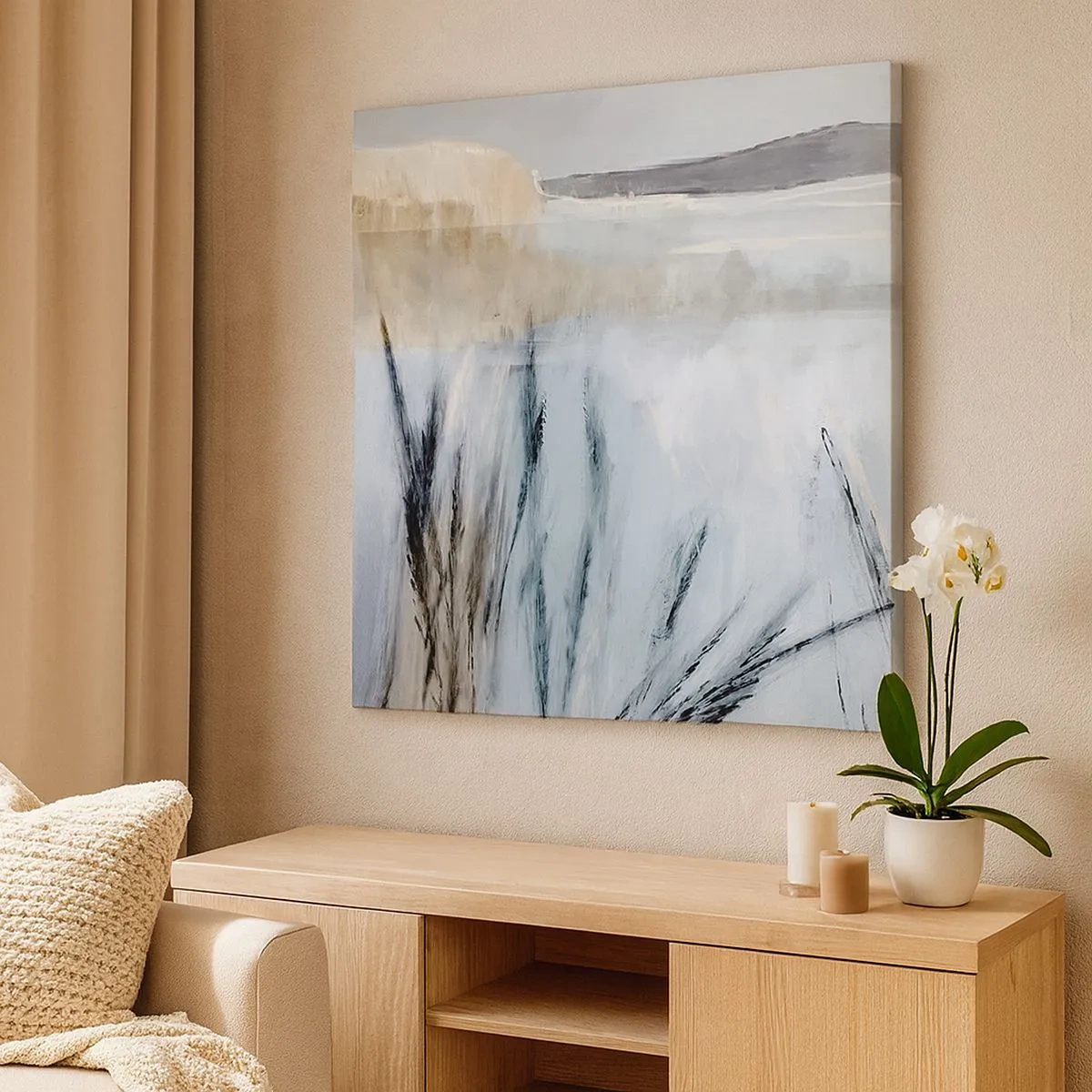 Cuadro sobre lienzo - Impresión de Imagen - Campos de invierno - 30x30 cm