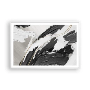 Póster en marco blanco - Abstracción con estilo - 91x61 cm