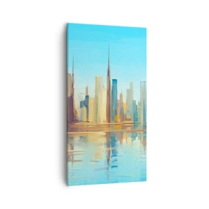 Cuadro sobre lienzo - Impresión de Imagen - Metrópolis soleada - 55x100 cm