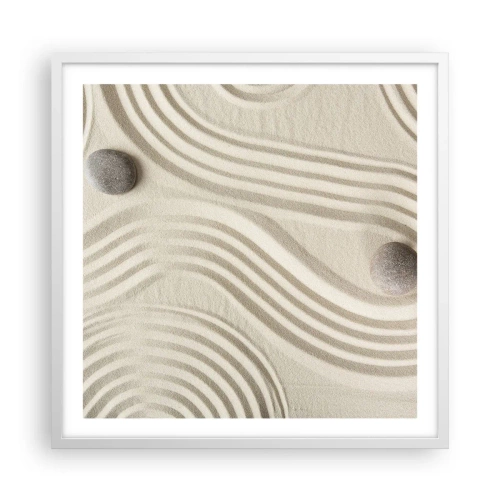 Póster en marco blanco - Un toque de calidez - 60x60 cm