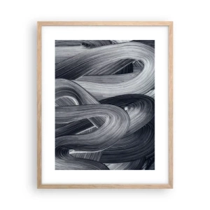 Póster en marco roble claro - La fluidez de la realidad - 40x50 cm