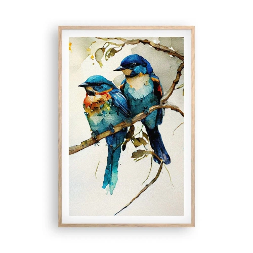 Póster en marco roble claro - ¿Ofendido? - 61x91 cm