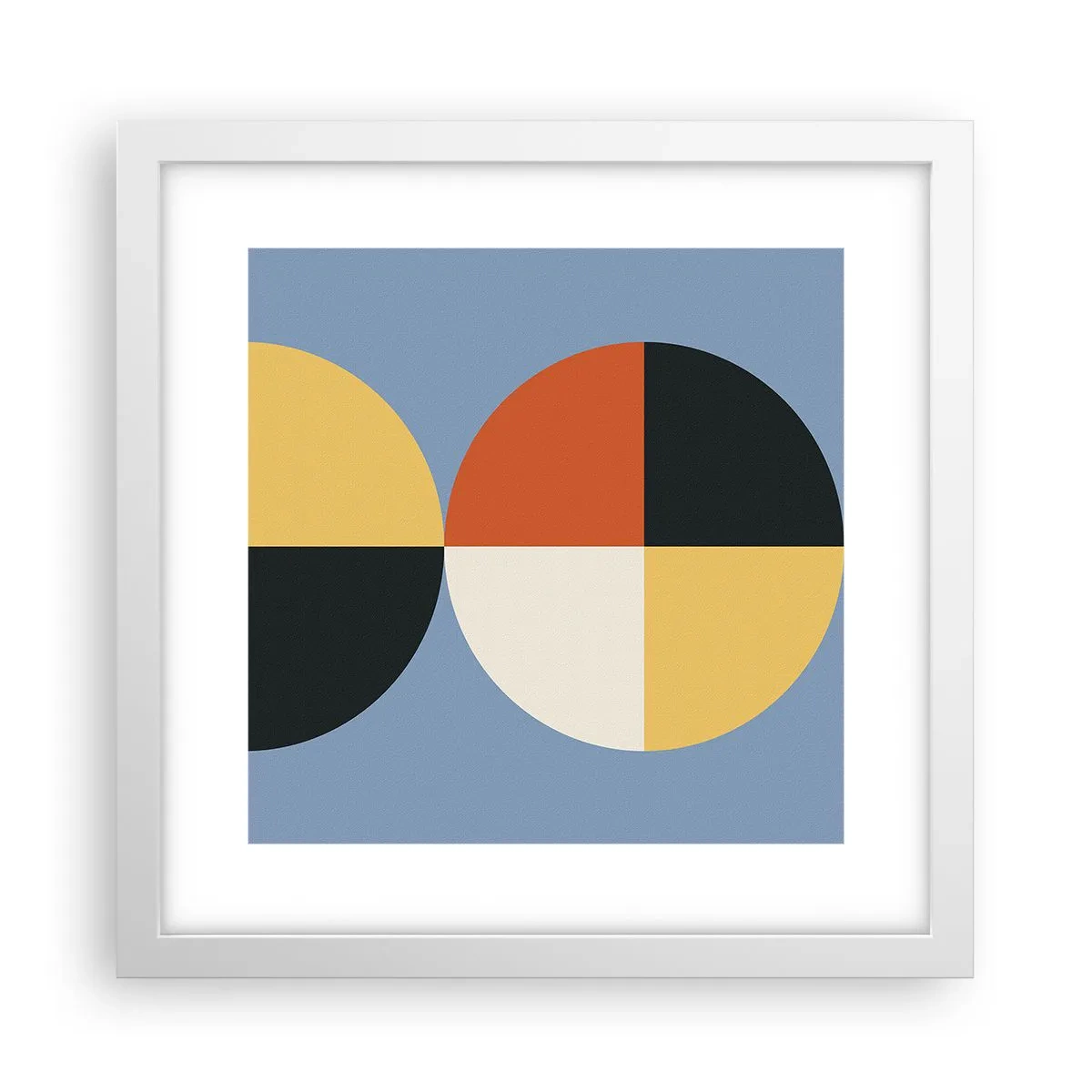 Póster en marco blanco - Mira y cuenta - 30x30 cm