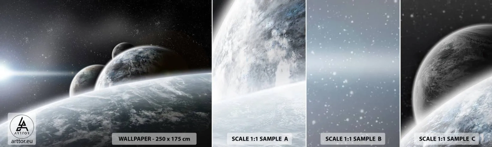 Muestra De Fotomural Standard Eco - Música cósmica de las esferas - Astronomía, Cosmos, Galaxia - 100x30 cm