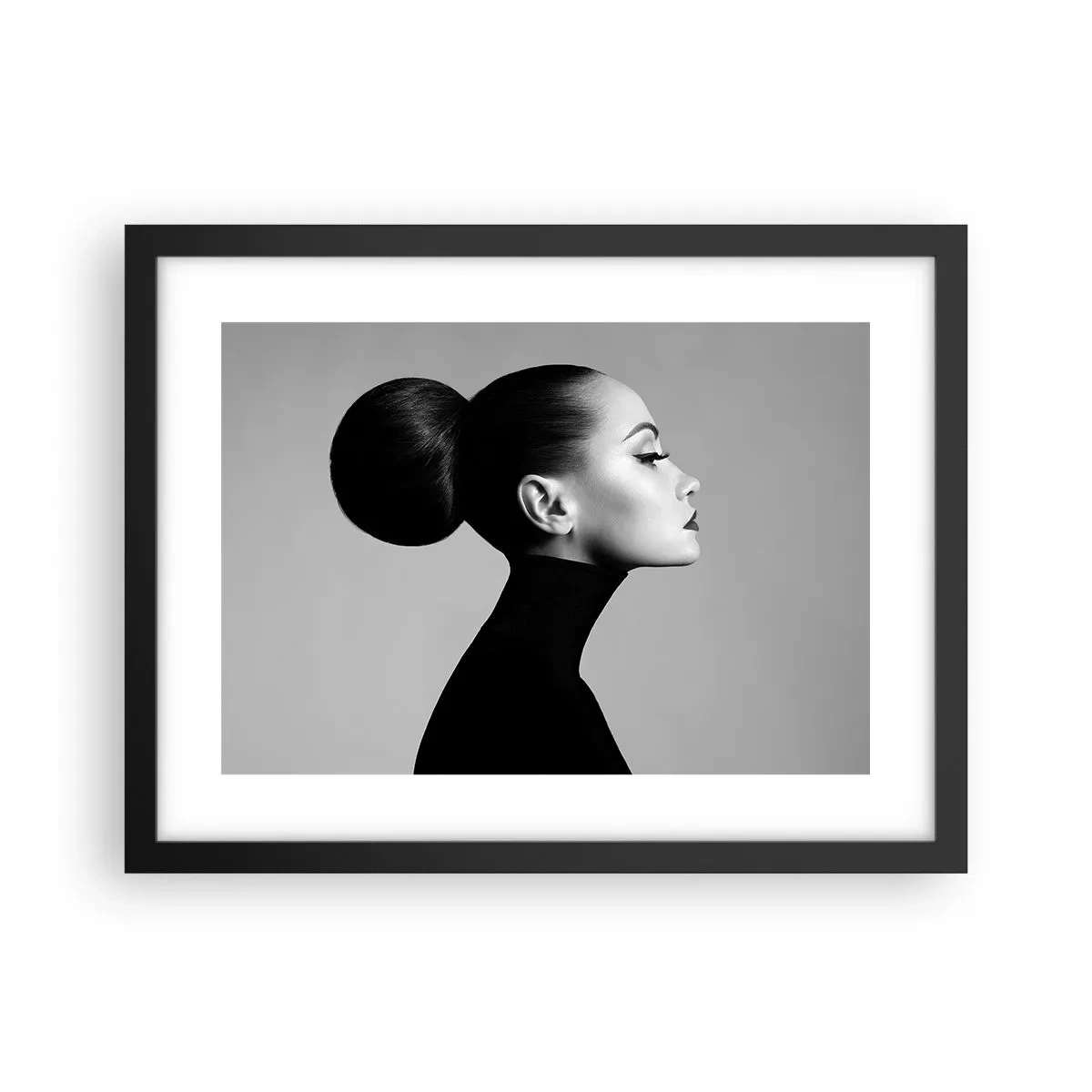 Póster en marco negro - Nefertiti contemporánea - 40x30 cm