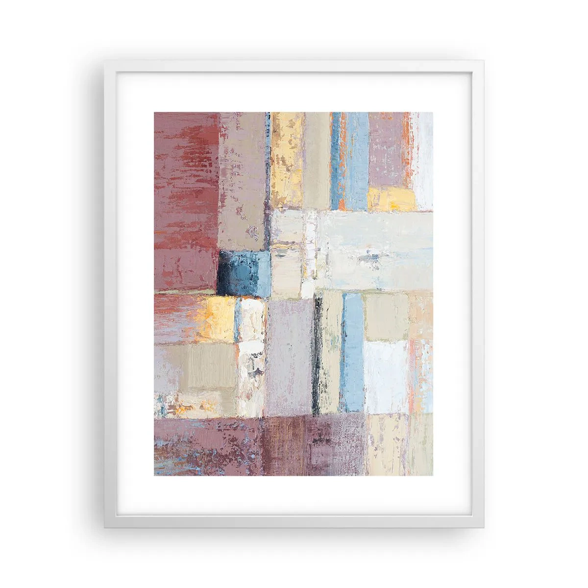 Póster en marco blanco - La tranquilidad de la geometría - 40x50 cm