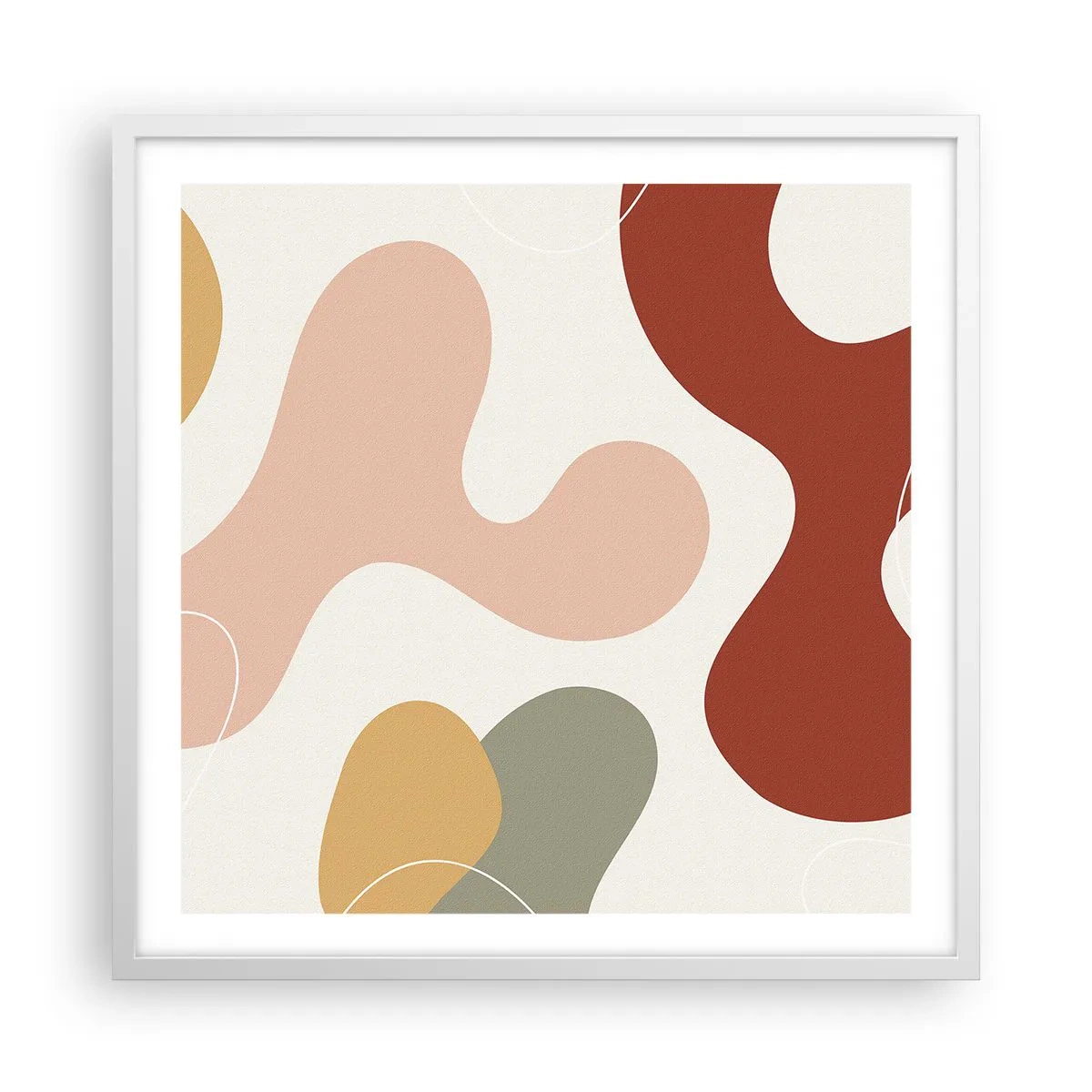 Póster en marco blanco - La esencia de la pintura - 60x60 cm