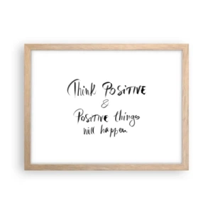 Póster en marco roble claro - ¿Cómo vivir? - 40x30 cm