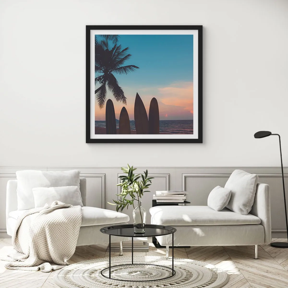 Póster en marco negro - Mañana también disfrutaremos - 30x30 cm