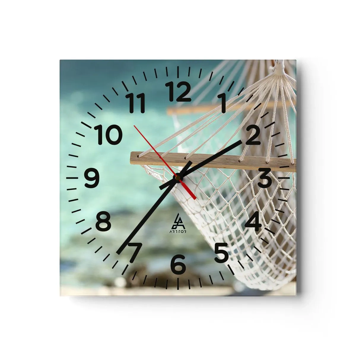 Reloj de pared - Reloj de vidrio - Momento de relax - 40x40 cm