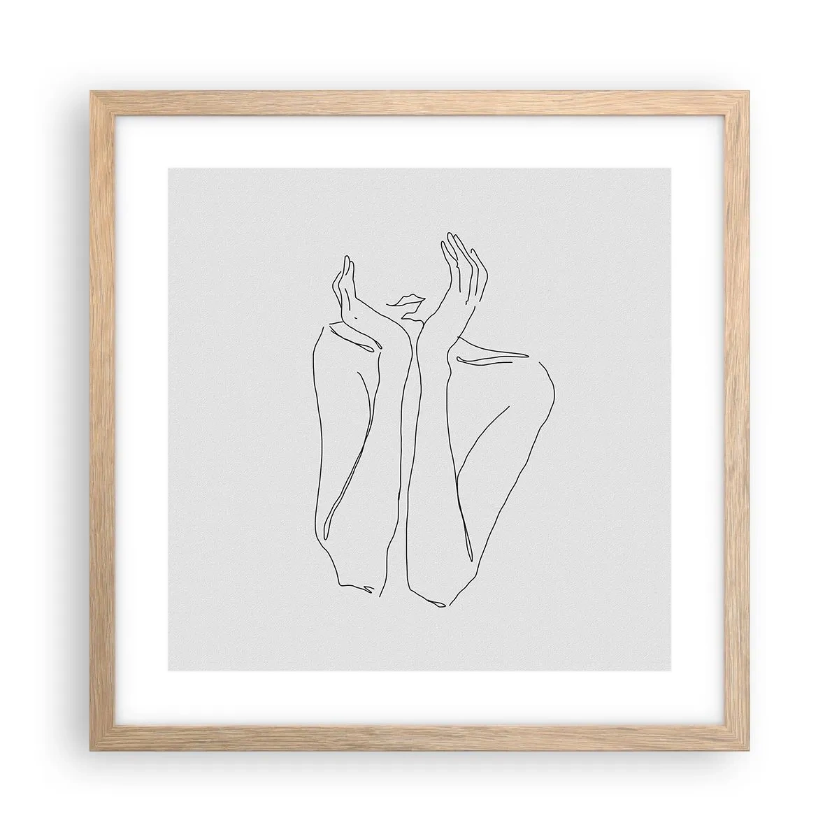Póster en marco roble claro - Con qué sueñan las mujeres - 40x40 cm