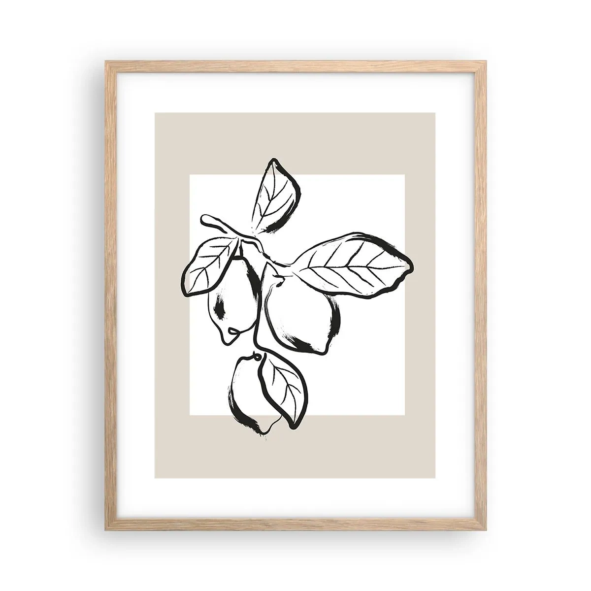 Póster en marco roble claro - Donde el limón madura... - 40x50 cm