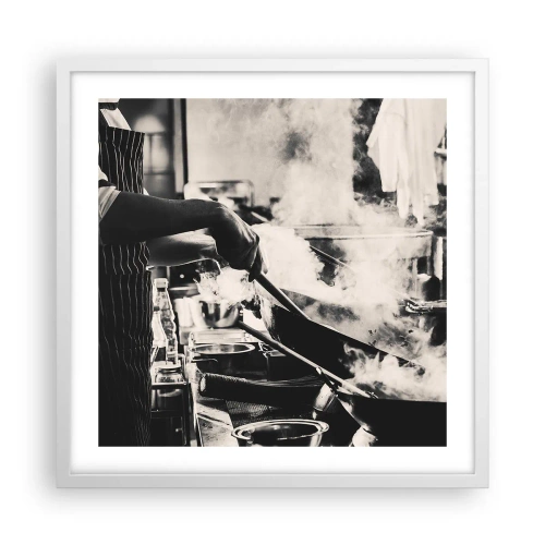 Póster en marco blanco - Alquimia de sabores - 50x50 cm