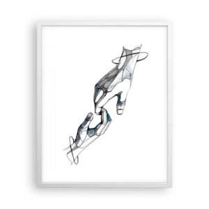 Póster en marco blanco - Un buen gesto - 40x50 cm