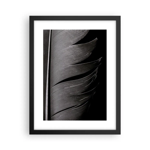 Póster en marco negro - Pluma - una construcción maravillosa - 30x40 cm