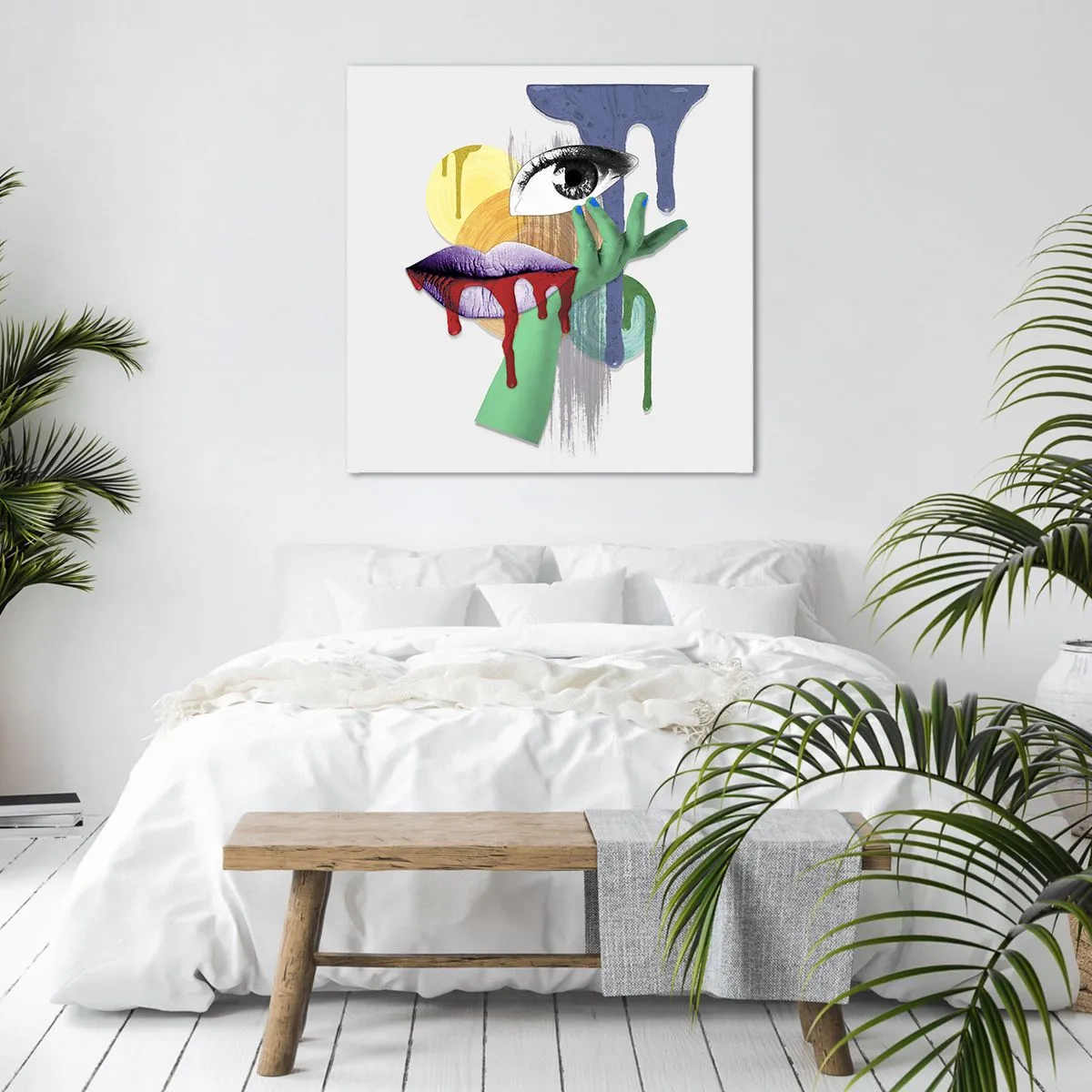 Cuadro sobre lienzo - Impresión de Imagen - Un retrato deconstruido - 40x40 cm