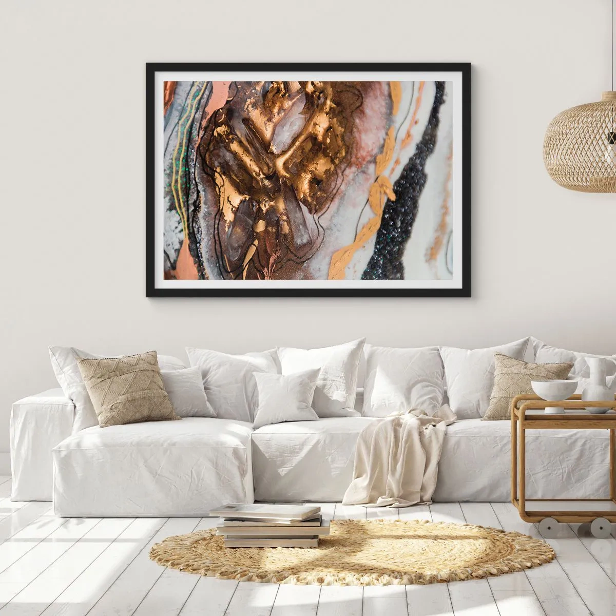 Póster en marco negro - Elemento de la tierra - 40x30 cm