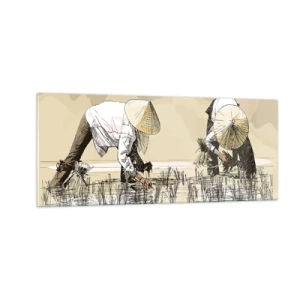 Cuadro sobre vidrio - Impresiones sobre Vidrio - De una cosecha exitosa - 100x40 cm