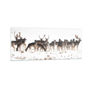 Cuadro sobre vidrio - Impresiones sobre Vidrio - ¿Se acerca la Navidad? - 100x40 cm