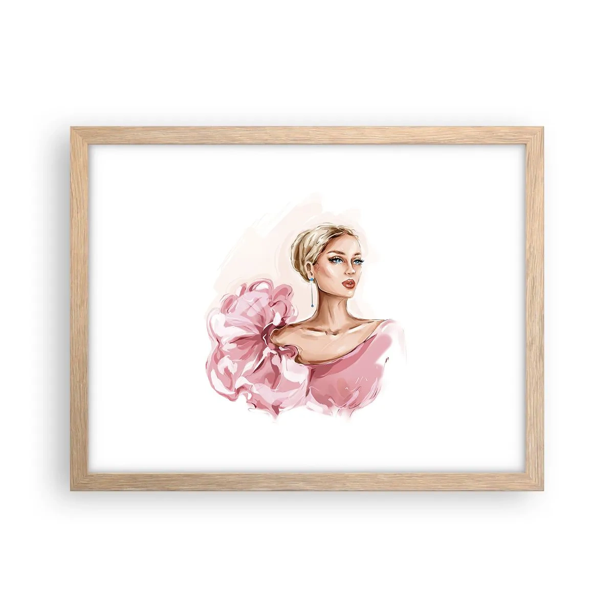 Póster en marco roble claro - Recuérdame como una pintura... - 40x30 cm