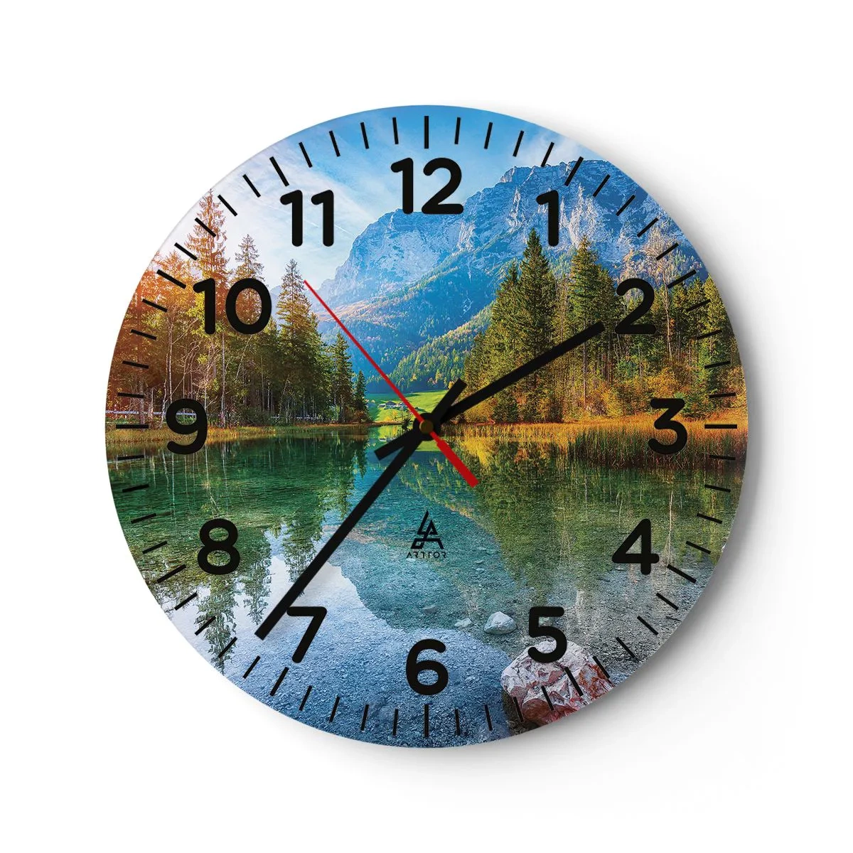 Reloj de pared - Reloj de vidrio - La dulzura del otoño - 40x40 cm