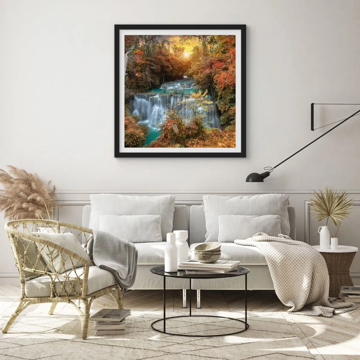 Póster en marco negro - El tesoro escondido del bosque - 50x50 cm