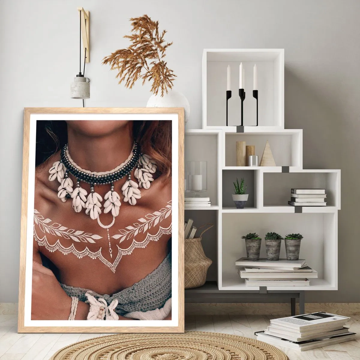 Póster en marco roble claro - Talismanes, rituales de feminidad - 50x70 cm