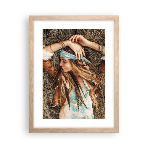 Póster en marco roble claro - El verano del amor - 30x40 cm