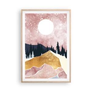 Póster en marco roble claro - Vigilancia nocturna - 61x91 cm