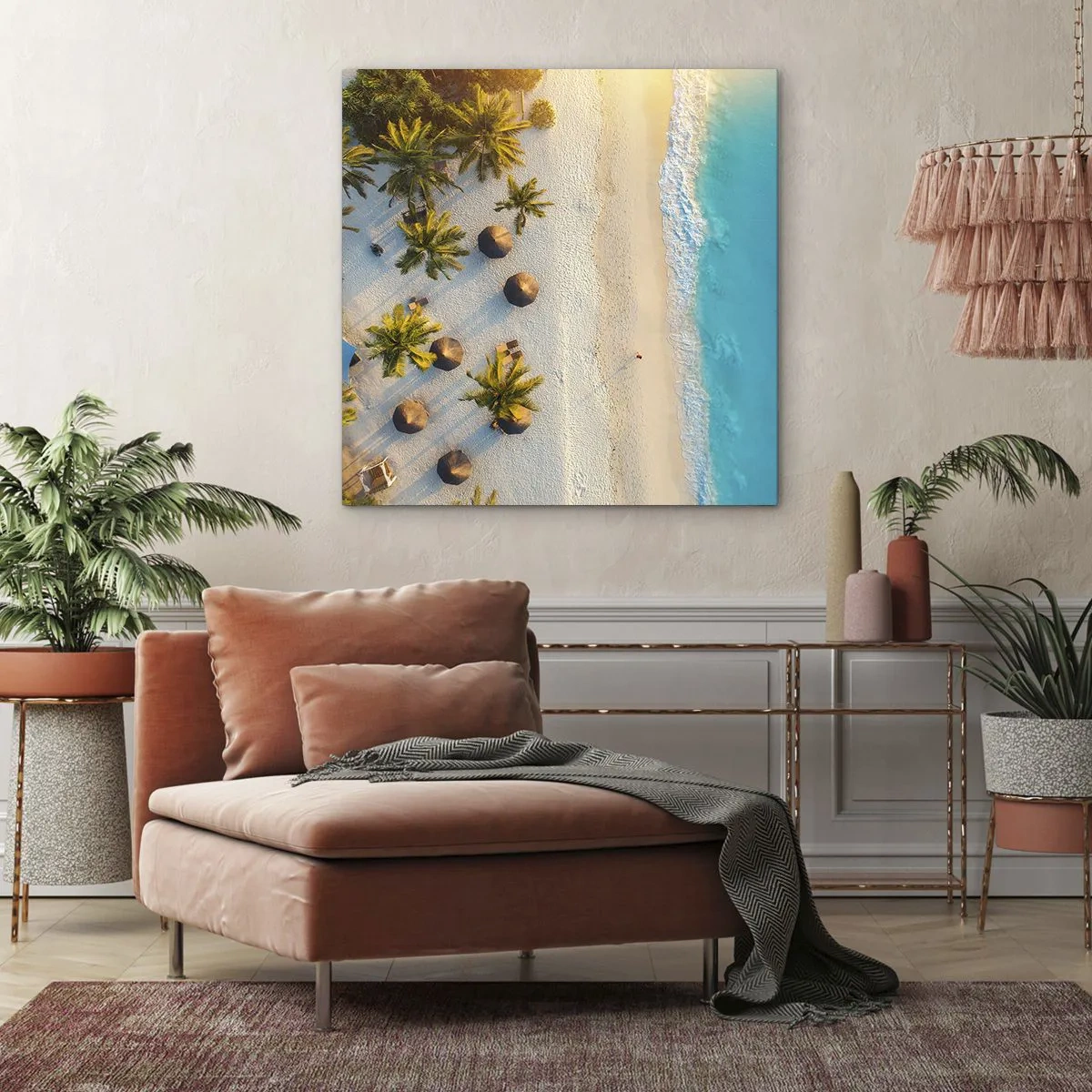 Cuadro sobre lienzo - Impresión de Imagen - Bienvenidos al paraíso - 30x30 cm