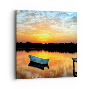 Cuadro sobre lienzo - Impresión de Imagen - Mirar, escuchar, meditar - 30x30 cm