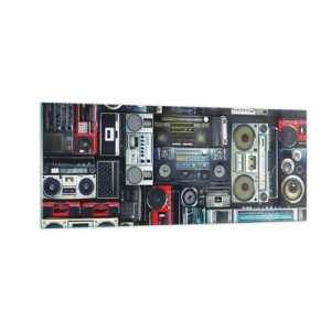 Cuadro sobre vidrio - Impresiones sobre Vidrio - Nostalgia de los 80. - 100x40 cm