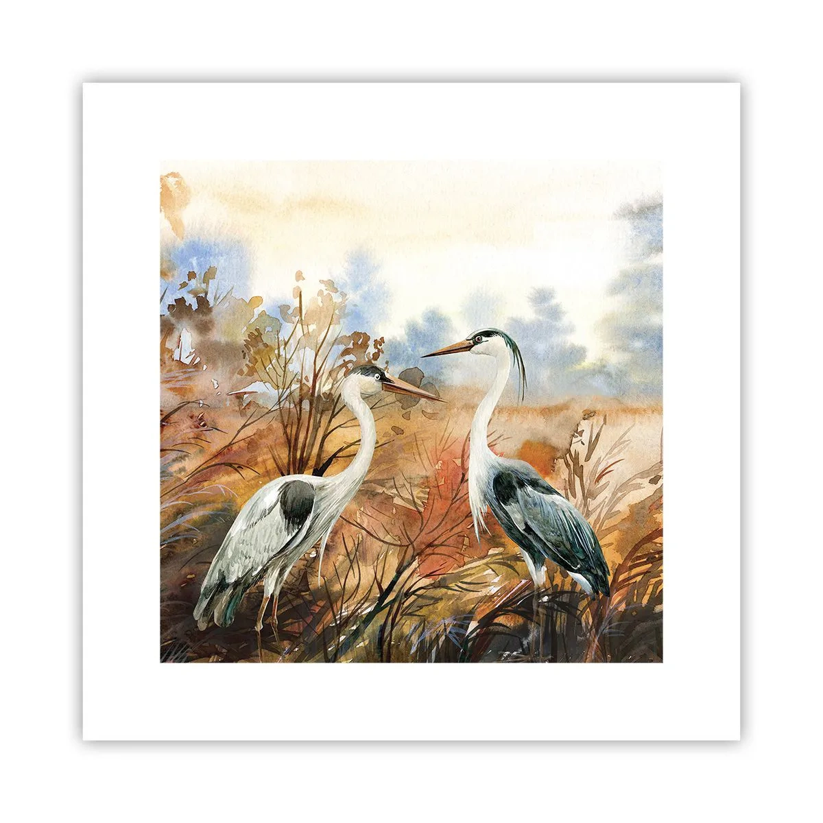 Póster - ¿A dónde nos dirigimos en otoño? - 30x30 cm