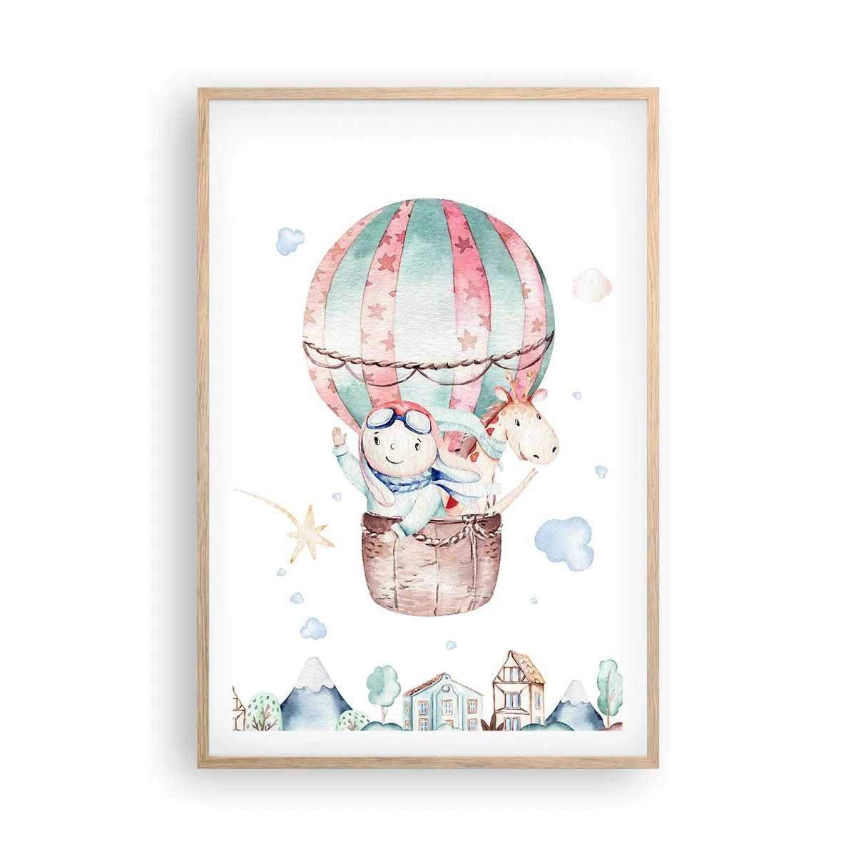 Póster en marco roble claro - Volveremos pronto - 61x91 cm