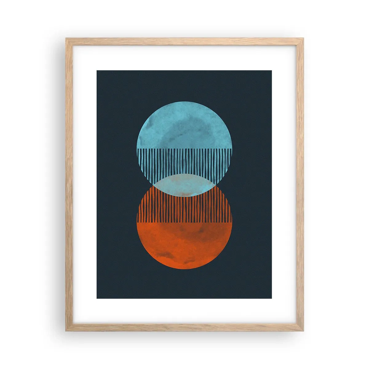 Póster en marco roble claro - Fantasía astronómica - 40x50 cm