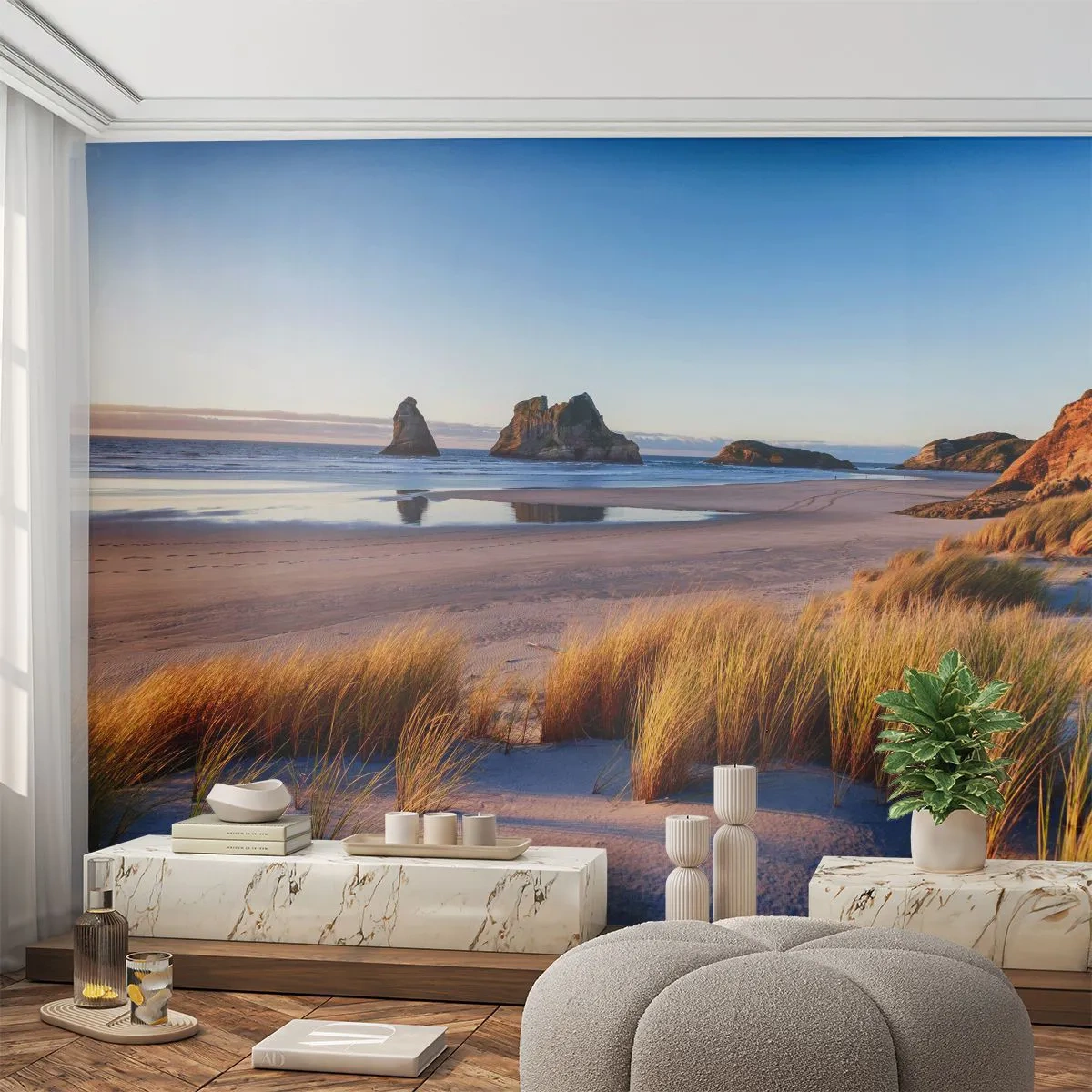 Fotomural Autadhesivo Deluxe Sticker - Para buscadores de tranquilidad - Dunas, Playa, Naturaleza - 100x70 cm